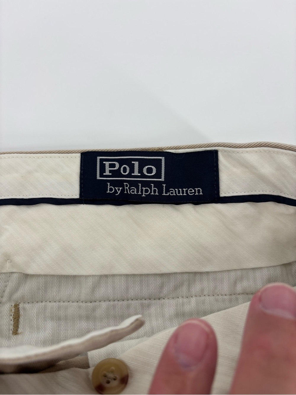 Polo Ralph Lauren Men 38x32 Khaki Chino Pants Flat Front Tan Cotton Trousers 38 - Picture 3 of 12